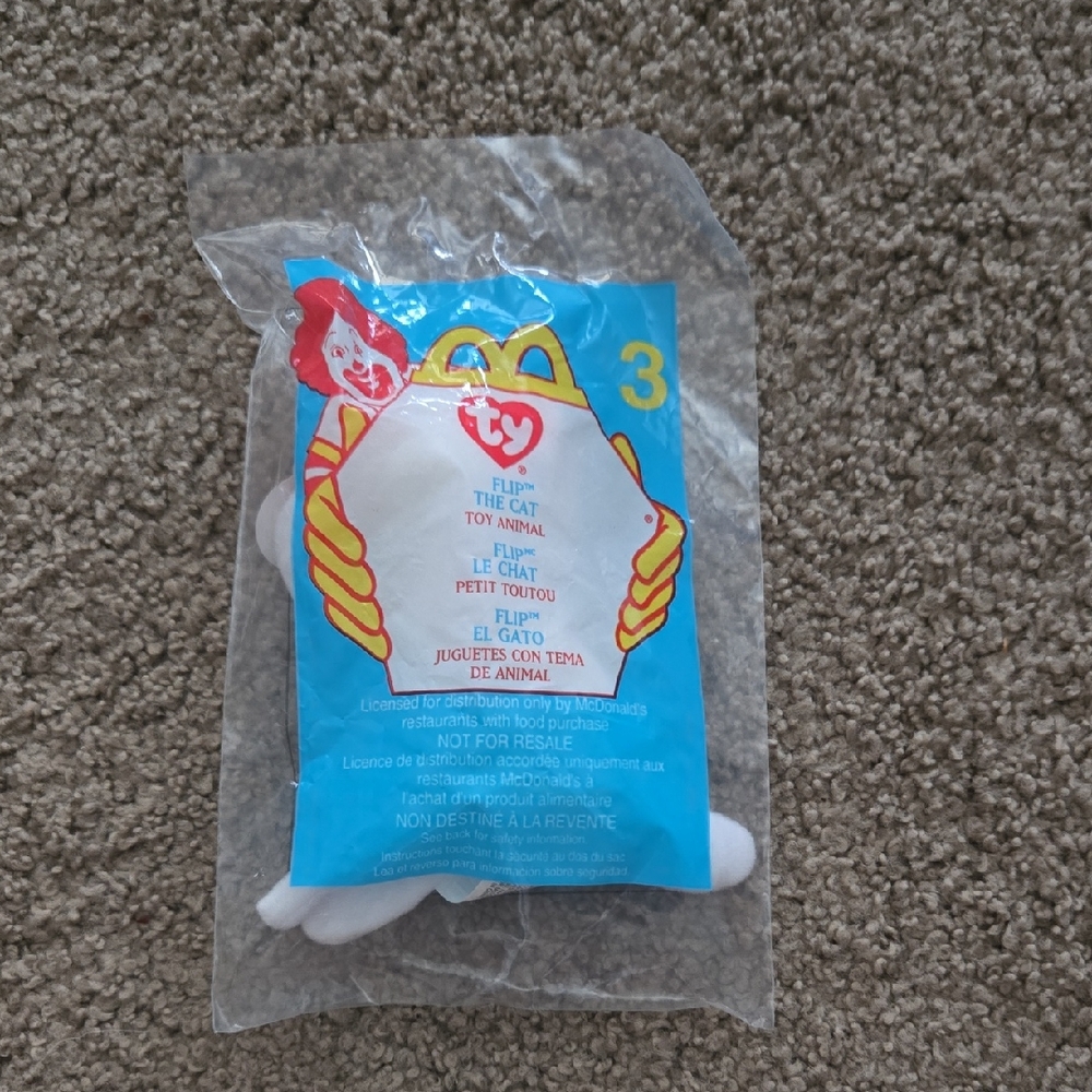 NWT McDonald's TY Beanie Baby Flip the Cat
